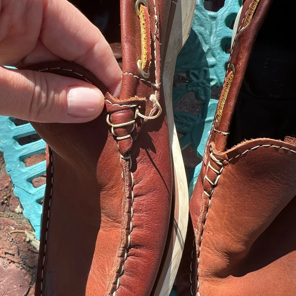 Italian Sorrento Leather boat shoes from